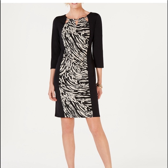 JM TRIPLE KEY HOLE SHEATH DRESS - Picture 4 of 6